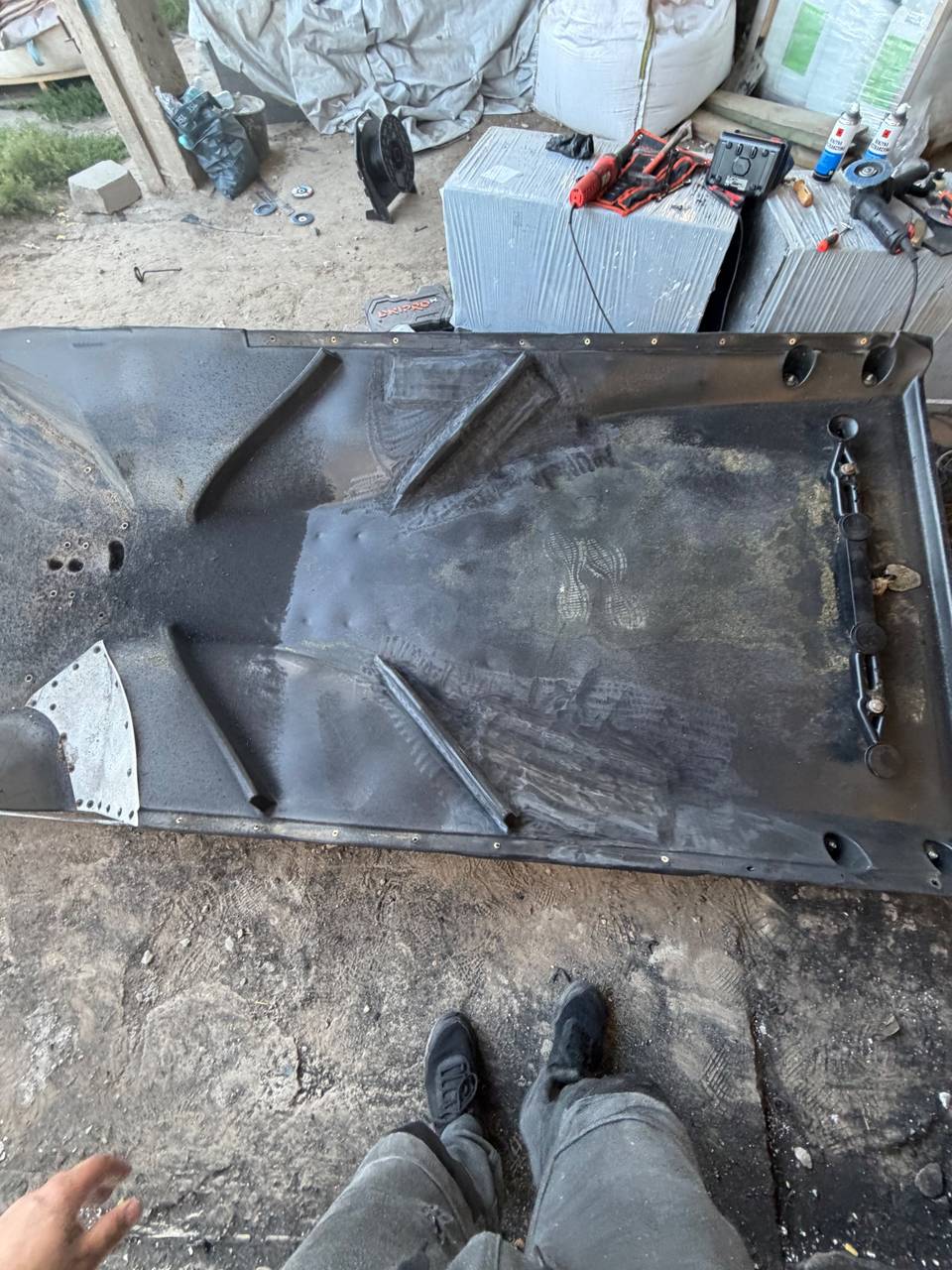 Zdjęcie 27 z naprawy — Naprawa podłogi zsypowej kombajnu Massey Ferguson Ideal 7 — Bielica