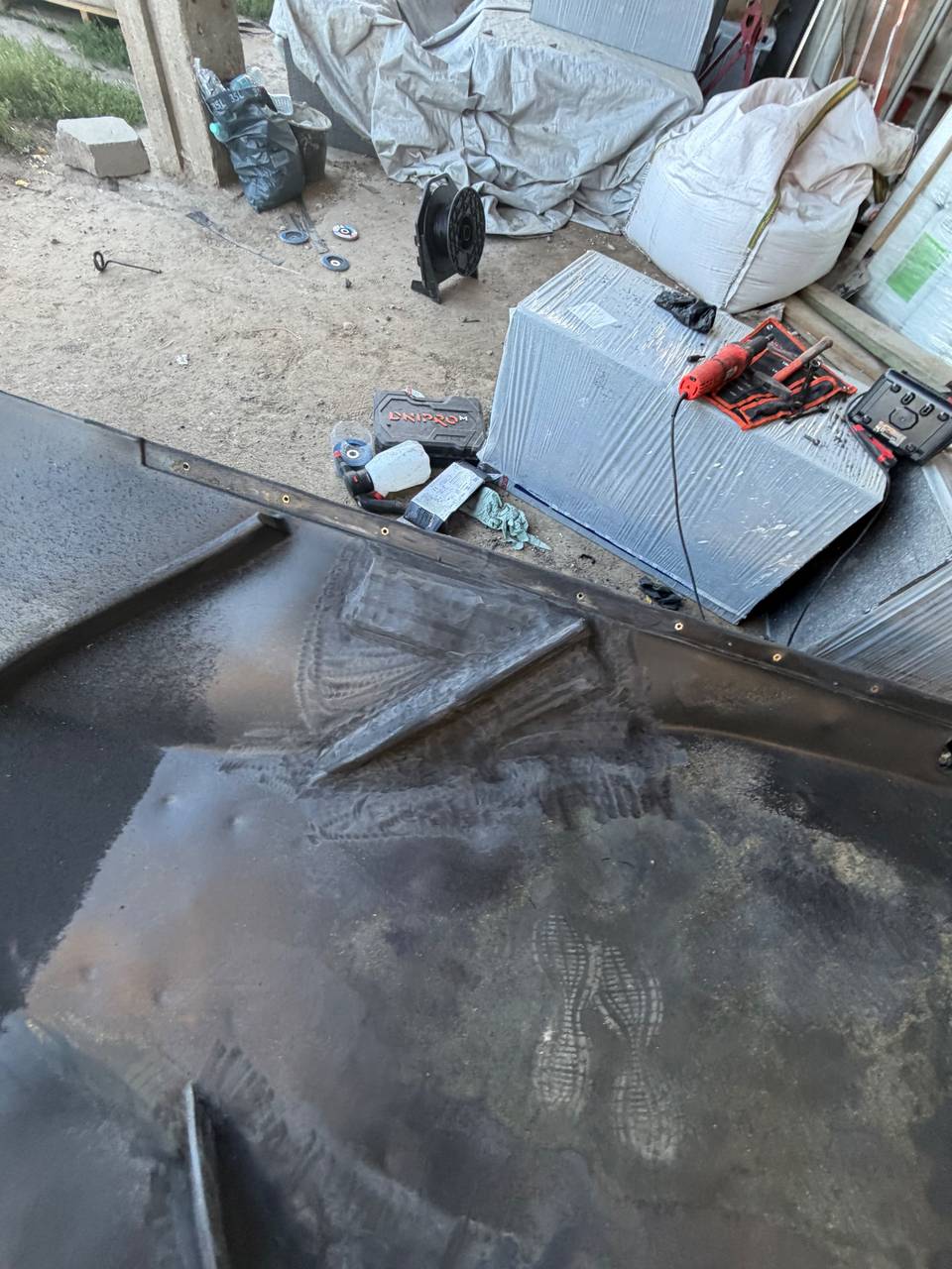 Zdjęcie 28 z naprawy — Naprawa podłogi zsypowej kombajnu Massey Ferguson Ideal 7 — Bielica